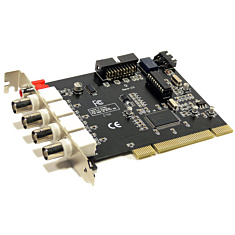 PCI DVR kortti 4 kanavaa 25fps H.264 TV-Out